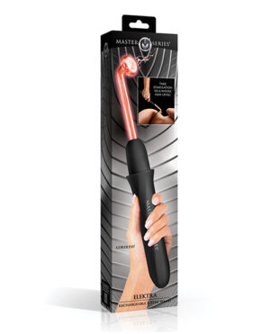 Master Series Elektra Rechargeable Violet Wand – Black by Master Series product image