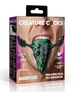 Creature Cocks Dragon’s Lick Vibrating Tentacle Tongue – Green by Creature Cocks product image