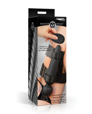 Master Series Thunderstick Thigh Strap Vibrating Wand w/Harness by Master Series product image