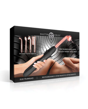 Master Series Elektrawand Rechargeable Violet Wand w/Attachments – Black by Master Series product image