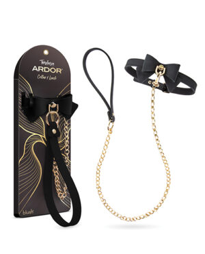 Temptasia Ardor Collar & Leash w/Bow – Black by Temptasia product image