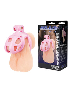 Small Pink Humiliation Acrylic Prisoner Cock Cage by Blue Line product image