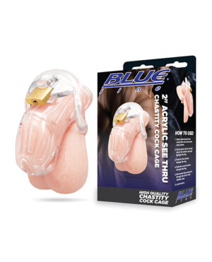 2″ Acrylic See Thru Chastity Cock Cage by Blue Line product image