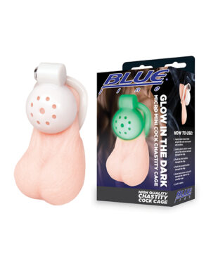 Glow In The Dark Micro Mini Cock Chastity Cage by Blue Line product image