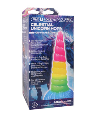 Vac-U-Lock x Fantasy Fuckers Celestial Unicorn Horn – Multi-Colored by Vac-U-lock product image