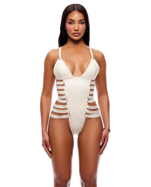 Strap Tease Strappy Matte Vinyl Teddy by Forplay product image
