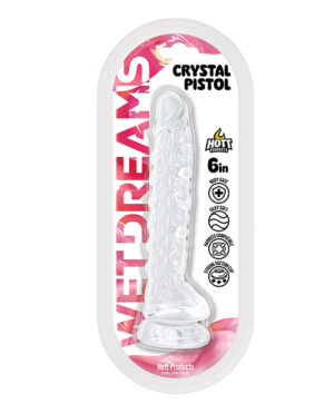 Wet Dreams Crystal Pistol 6″ Suction Cup Dildo – Clear by Wet Dreams product image