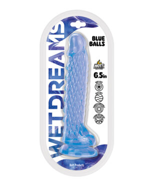 Wet Dreams Blue Balls 6.5″ Suction Cup Dildo – Blue by Wet Dreams product image