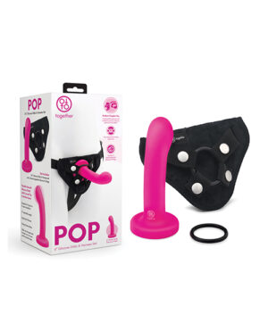 Together Pop 5.5 Silicone Dildo & Harness Set by Together product image
