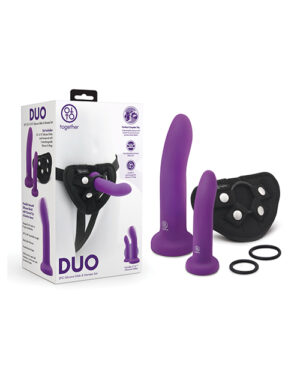 Together 2 pc 5.5 & 7.75 Silicone Dildo & Harness Set by Together product image