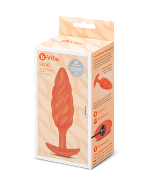 b-Vibe Swirl Texture Plug – Orange by b-vibe product image