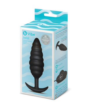 b-Vibe Twist Texture Plug – Black by b-vibe product image