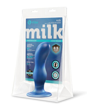 b-Vibe Milk 8.5″ Curved Anal Trainer w/Tapered Tip & Suction Cup by b-vibe product image