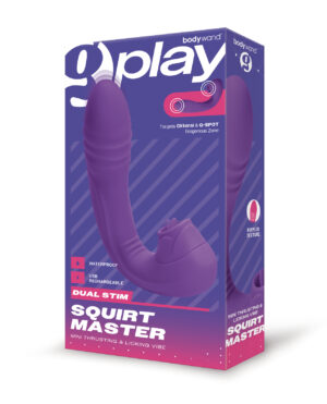 Bodywand G-Play Dual Stim Thrusting & Licking Squirt Master – Purple by Bodywand product image