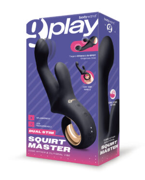 Bodywand G-Play Dual Stim Squirt Master – Black by Bodywand product image