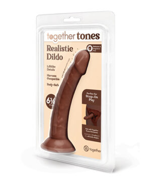 Together 6.75″ Realistic Dildo – Dark by Together product image