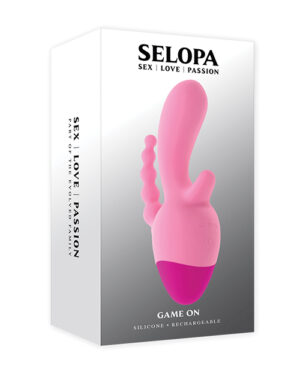 Selopa Game On Rechargeable Three Point Vibrator – Pink by Selopa product image