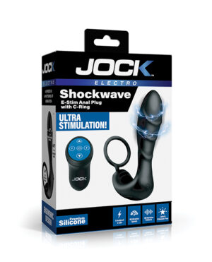 Curve Toys Jock Electro Shockwave E-Stim Anal Plug w/C-Ring by Curve Toys product image