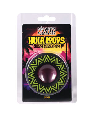 Polynesian Pleasures Hula Loops 35 mm Silicone Tribal C-Ring - Yellow/Black