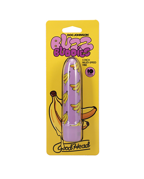 DJ1370-05 GoodHead Buzz Buddies 5″ Multi-Speed Vibe – Bananas by GoodHead product image